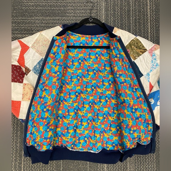 Vintage 80’s Handmade Quilted Bomber Jacket Rare! - Picture 5 of 9